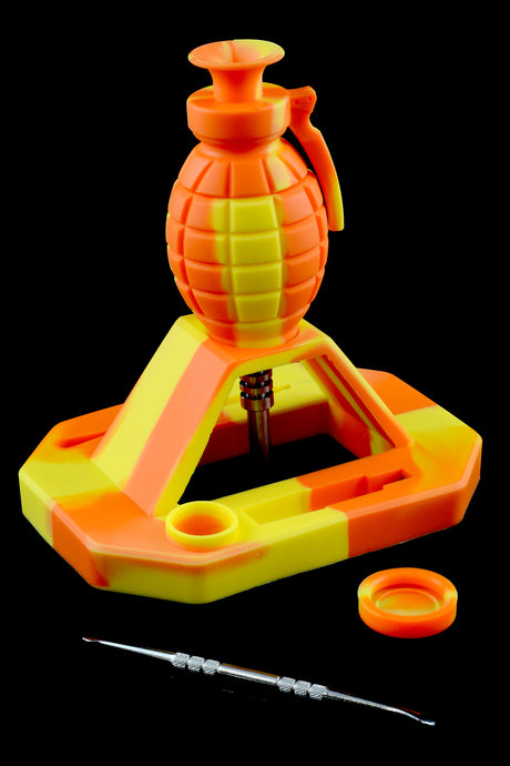 Silicone Grenade Dab Straw Kit “Pin Puller” – 6½″