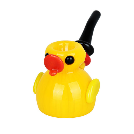 Feathered Friend Ducky Hand Pipe, 4.75" Borosilicate Glass, Front View on White Background