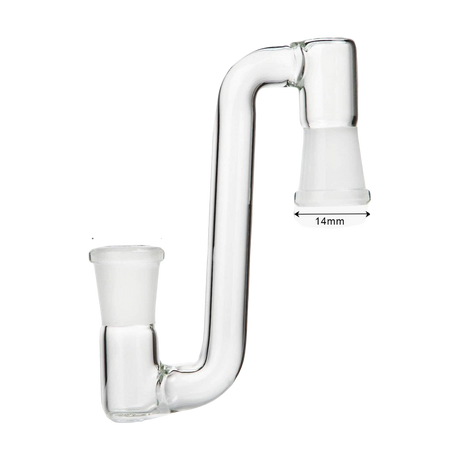 PILOTDIARY 14mm Female to Female Glass Adapter 2Pcs, Clear, Isolated on White
