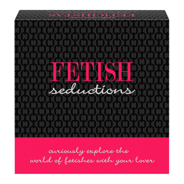 Fetish Seductions Game box front view, explore fetishes with your partner, novelty gift