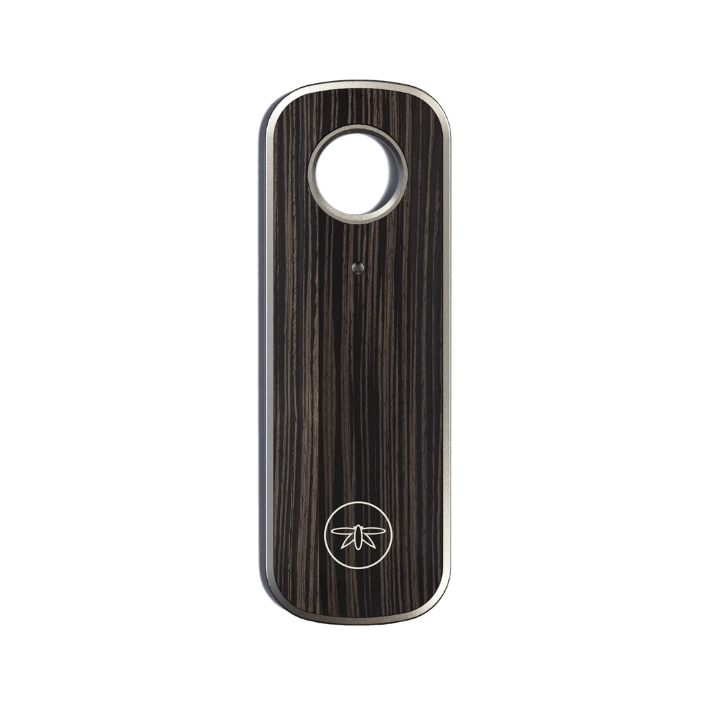 Firefly 2 Top Lid in Zebrawood - Quartz Material for Vaporizers, Front View