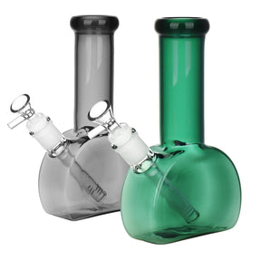 Fish Tank Beaker Water Pipes, 8.25" with 14mm Female Joint, Borosilicate Glass, Side View