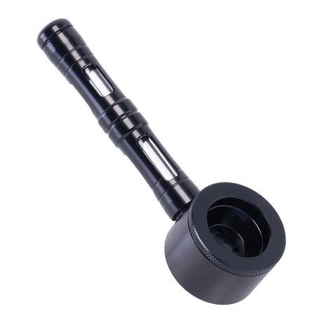 Aluminum Glass Hybrid Flat Chamber Spoon Pipe