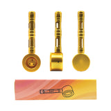Aluminum Glass Hybrid Flat Chamber Spoon Pipe