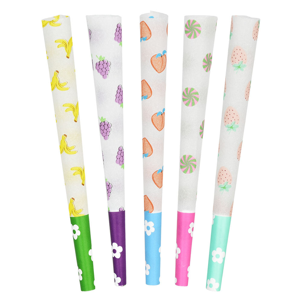 Assorted Flower by Edie Parker Crush Cones, 3pk, organic rolling papers with colorful designs