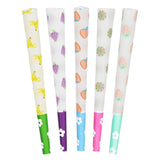 Assorted Flower by Edie Parker Crush Cones, 3pk, organic rolling papers with colorful designs