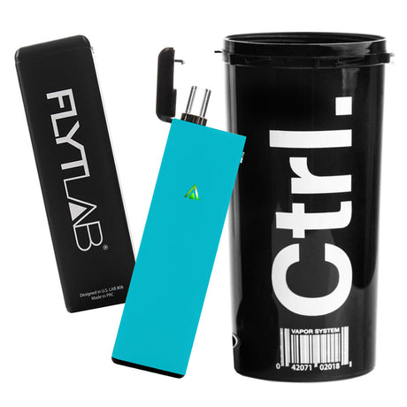 Flytlab CTRL 2 Cartridge Vapor System in Blue, 400mAh battery, front view with packaging
