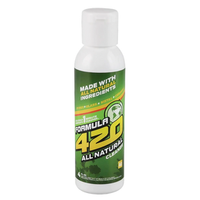 Formula 420 All Natural Cleaner 4oz bottle for bongs, front view on white background