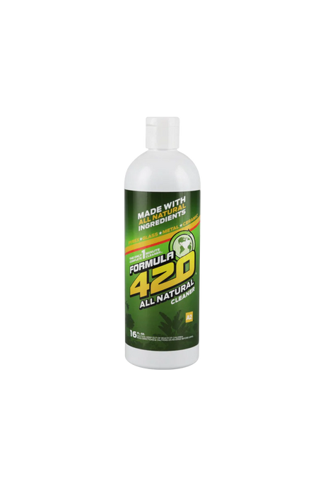 Formula 420 All Natural Cleaner 16oz bottle, front view, for organic bong cleaning