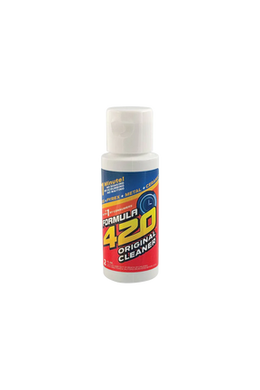 Formula 420 Original Cleaner 2oz bottle, front view, easy bong cleaning solution, 12 pack