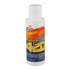 Formula 420 Plastic & Acrylic Cleaner 4oz bottle for bong maintenance - front view