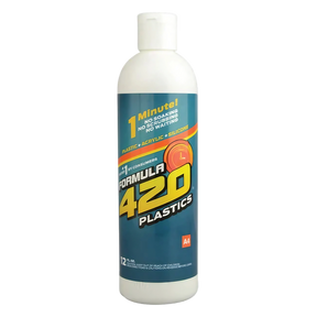 Formula 420 Plastics Cleaner 12oz bottle for easy bong maintenance, front view on white background