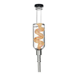Freeze Factory 8.25" Glycerin Dab Straw with Stainless Steel Tip, Front View