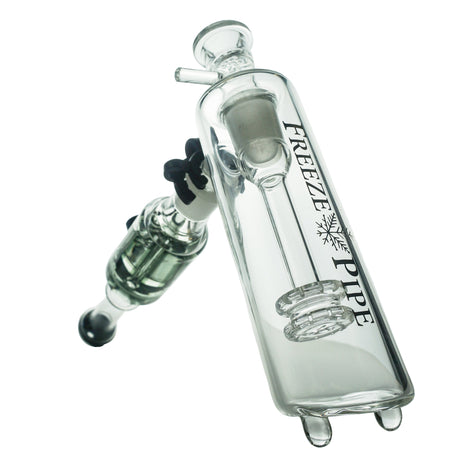 Freeze Pipe Bubbler Pro with smooth glass finish and clear side view on white background