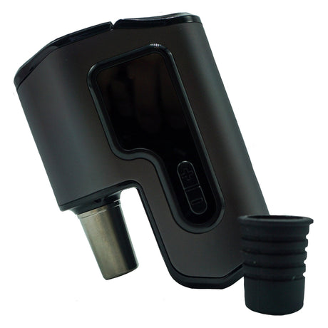 Freeze Pipe E-Nail for concentrates, portable design with quartz nail, side view on white