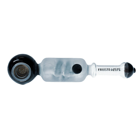 Freeze Pipe hand pipe with glycerin chamber for cool smoke, top view on white background
