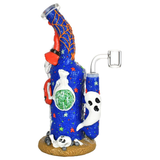 Frightening Fiesta Glow 3D Painted Dab Rig | 9.5" | 14mm F