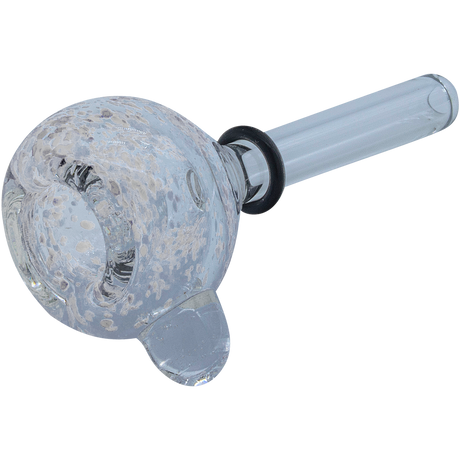 LA Pipes Frit Bubble Bowl with Pull-Stem for Bongs, 10mm Grommet Joint, Side View