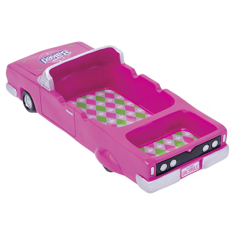 Fujima Baked Pink Convertible Ashtray with Stash Trunk | 10"