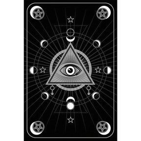 Fujima Black Magik Tapestry with Mystical Eye Design in Polyester - 50"x78" Full View