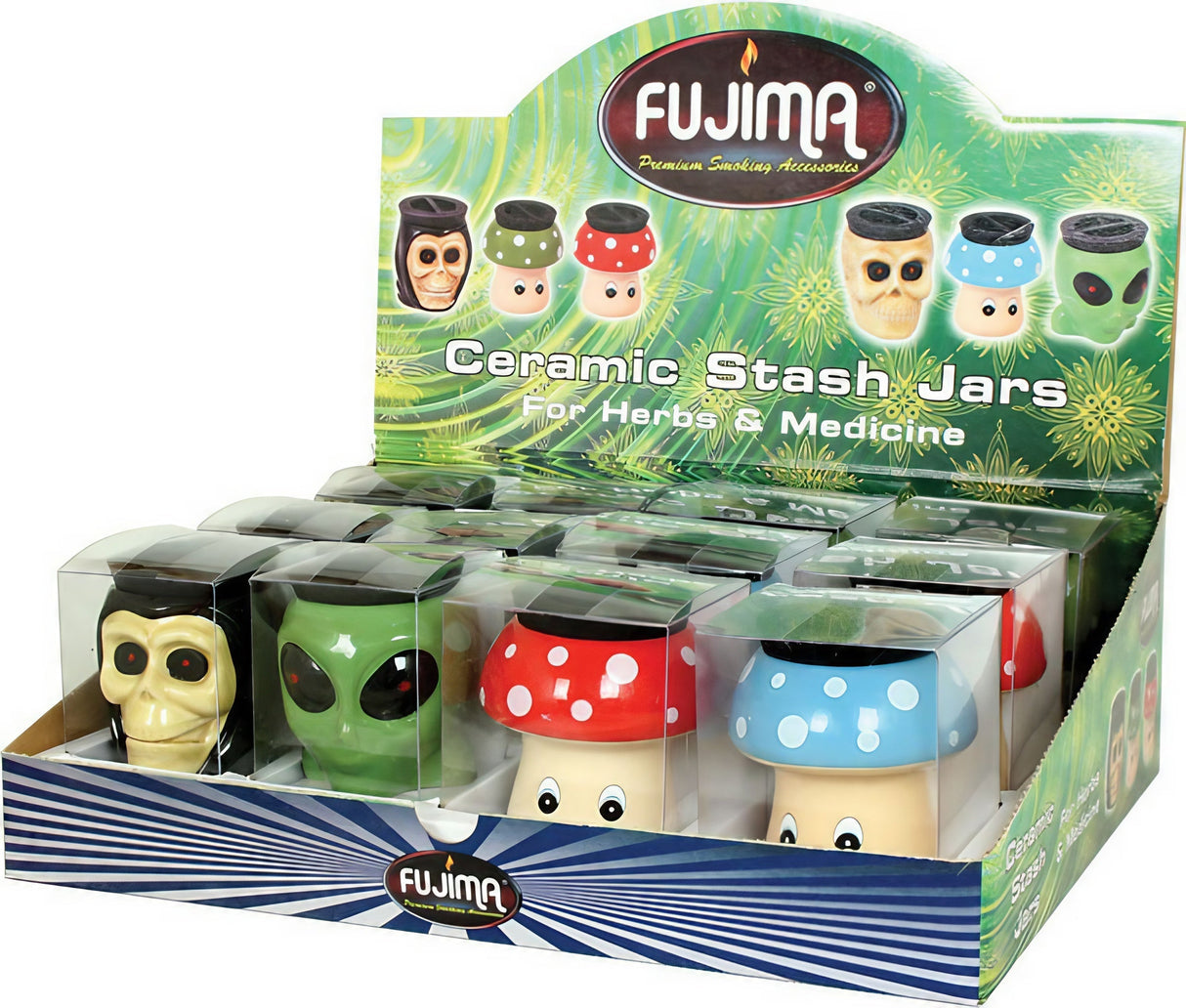 Fujima Ceramic Stash Jar - 12 Pack