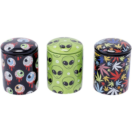 Fujima Covered Ceramic Stash Jar | 2.75" | Assorted Designs | 12ct Display