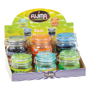 Fujima Dank Tank Glass Storage Jars - 6 Pack Borosilicate with Silicone Seal