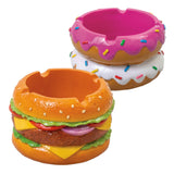 Fujima Donut or Burger Polyresin Ashtray - 4 Pack