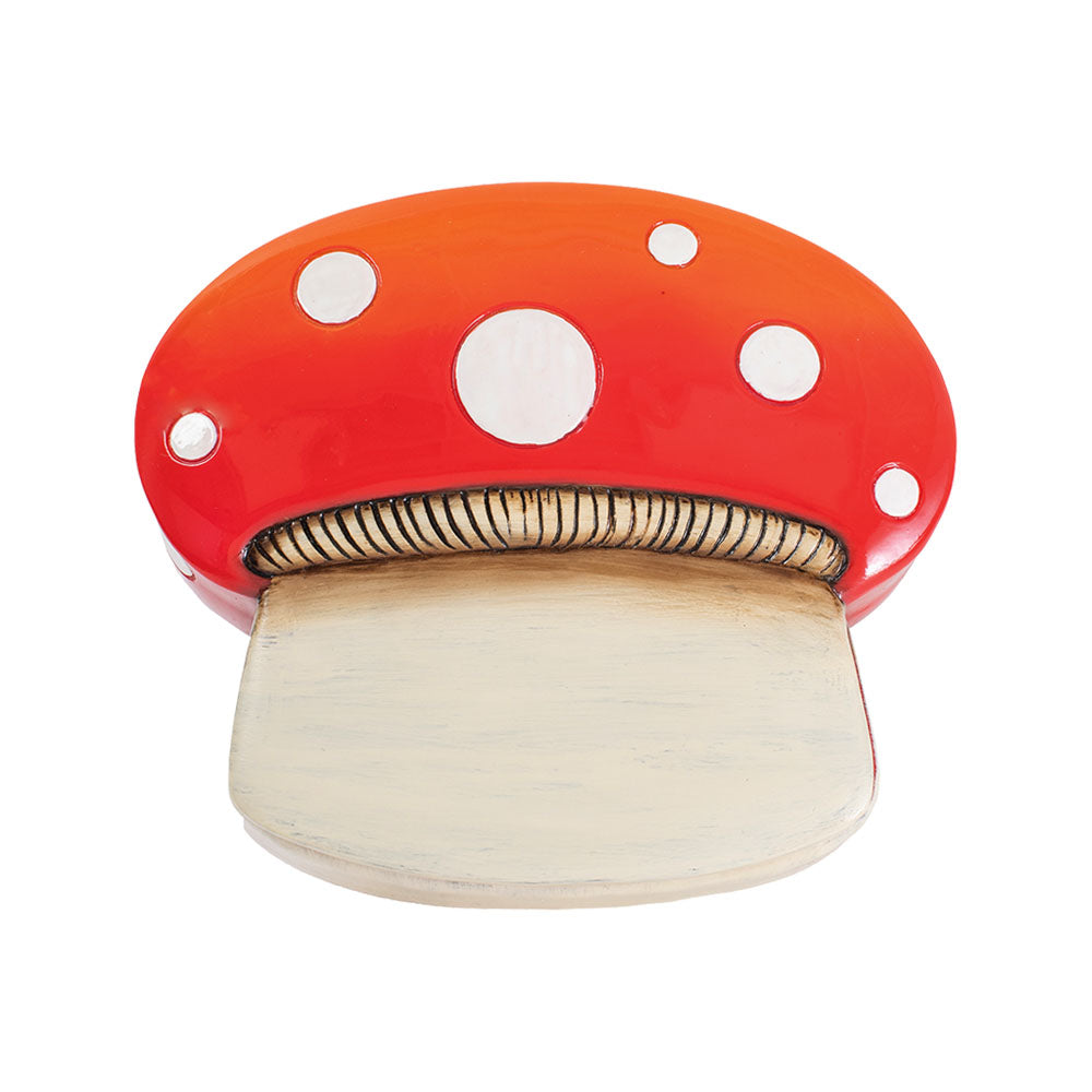 Fujima Gamer Mushroom Polyresin Stash Box, 6" Height, Front View on White Background