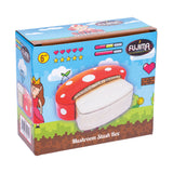 Fujima Gamer Mushroom Polyresin Stash Box packaging, 6" size, front view on white background