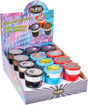 Fujima Glow Car Ashtrays with colorful lids on display in a 12 pack box, ideal for travel use.