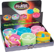 Assorted Fujima Glow Snuffer Ashtrays in silicone, glow in the dark feature, 3.5" diameter, displayed in packaging