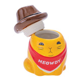 Fujima Meowdy Cat Cowboy Ceramic Stash Jar | 4.5"