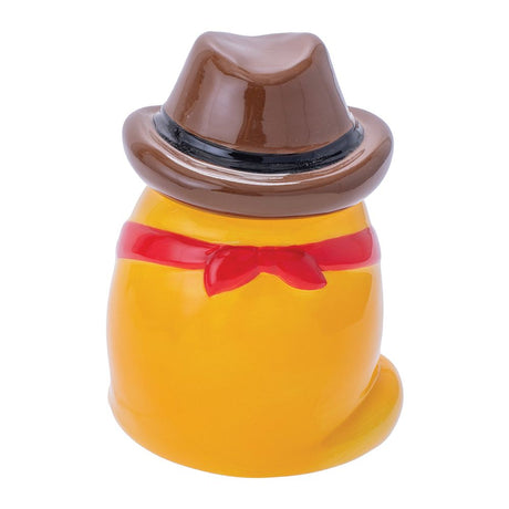 Fujima Meowdy Cat Cowboy Ceramic Stash Jar | 4.5"