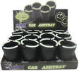 Fujima Glow Ashtrays Display, 12pc Self-Extinguishing Plastic Ashtrays with Glow-in-the-Dark Feature