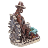 Fujima Skeleton Cowboy Incense or Tealight Holder | 8.25"