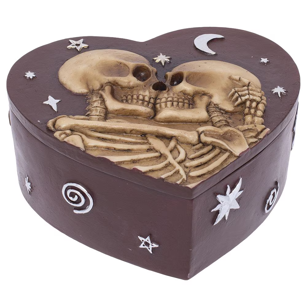 Fujima Skeleton Love Heart-Shaped Stash Box | 5.25"