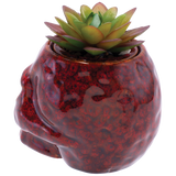 Fujima Skull Planter Reactive Glaze Ceramic Stash Jar | 4.5"