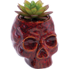 Fujima Skull Planter Reactive Glaze Ceramic Stash Jar | 4.5"