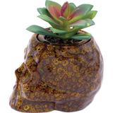 Fujima Skull Planter Reactive Glaze Ceramic Stash Jar | 4.5"