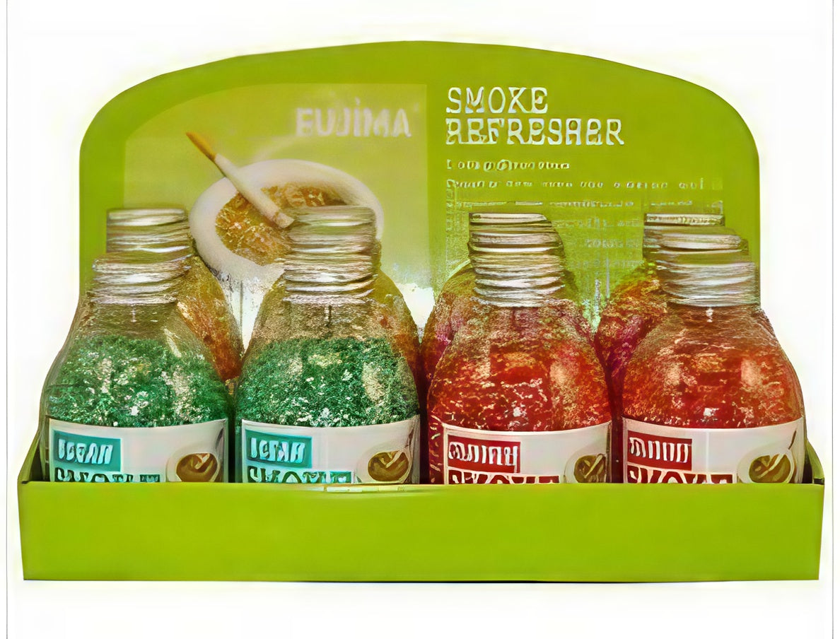 Fujima Smoke Refresher Ashtray Liner 12 Pack in assorted colors front view on white background