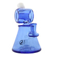 MAV Glass Full-Color 2-Tone Blue UFO Barrel Top Pyramid Bong Front View