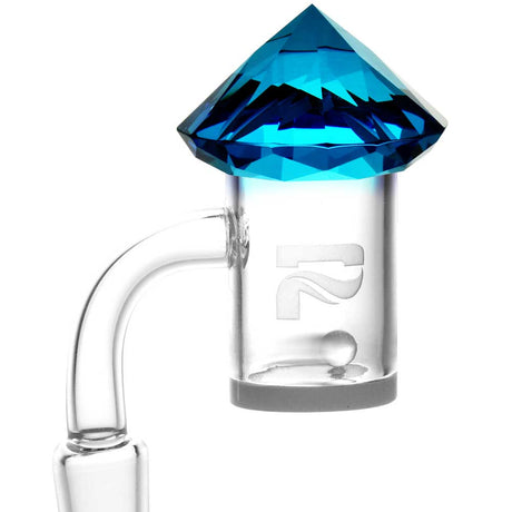 Borosilicate Glass Carb Cap with Diamond Shape and Flat Spin Channel for Dab Rigs, 40mm