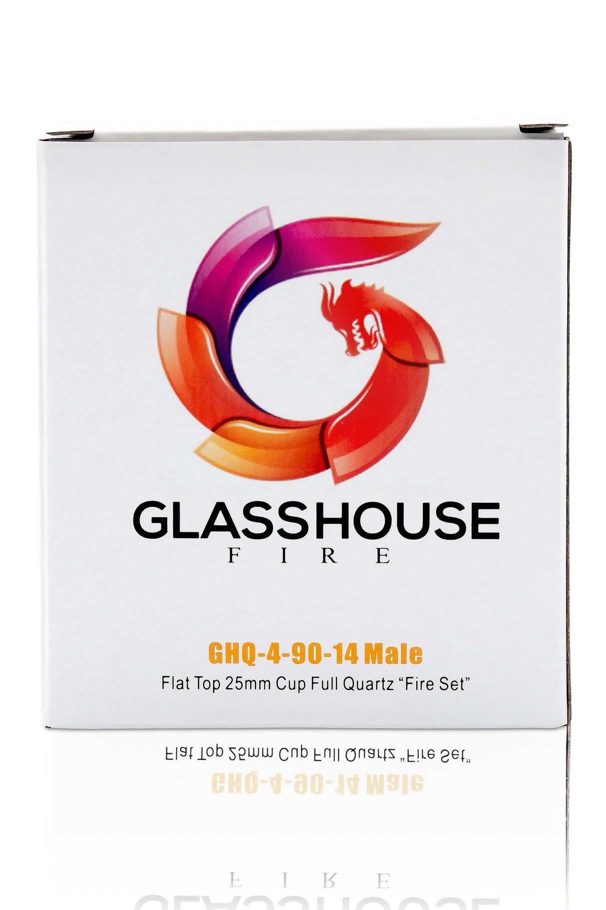 Glasshouse Full Quartz Banger Flat Top Kit "Fire Set" in packaging, front view