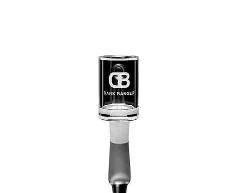 DANK BANGER Hybrid Banger Set with Spinning Cap & Terp Pearls on Seamless Background