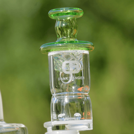 DANK BANGER Hybrid Splash Guard Banger Set with Terp Pearls & Cap, 25mm Quartz