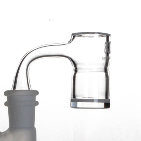 Dank Banger Hybrid Splash Guard Banger Set for Dab Rigs, Side View with Terp Pearls & Cap