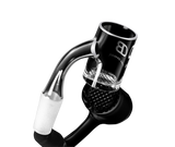 Dank Banger Waffle Bottom Banger Set with Spinning Cap & Terp Pearls, 14.5mm Joint, Angled View