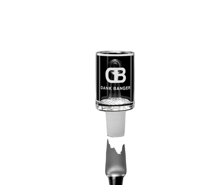 Dank Banger Waffle Bottom Banger Set with Spinning Cap & Terp Pearls, 14.5mm - Front View