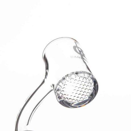 DANK BANGER Waffle Bottom Banger Set - 14.5mm with Cap & Pearls, Side View
